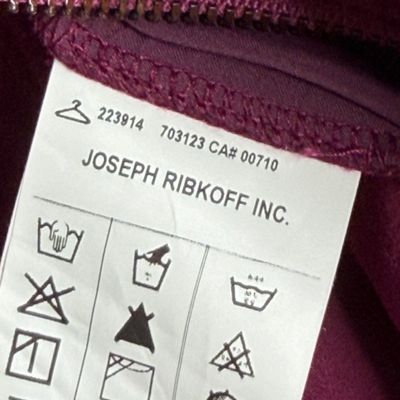 Joseph Ribkoff Vineyard Leatherette Jacket Womens M 223914 Moto Edgy Studded - Picture 6 of 10